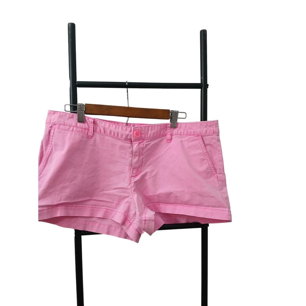 Mossimo Neon Pink Chino Short Shorts w/ Pockets Cotton Blend sz 17 Fits sz 6